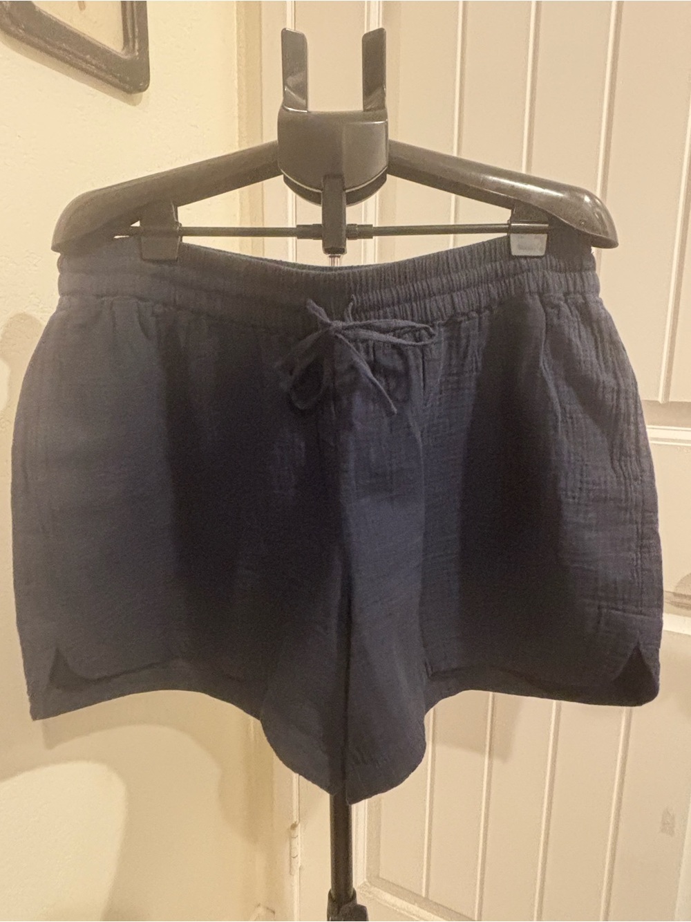 Pact  Navy Drawstring Gauze Shorts